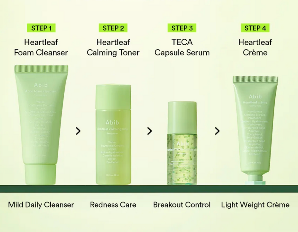 ABIB - Set de Prueba Heartleaf Calming Trial Kit | Set de viaje calmante