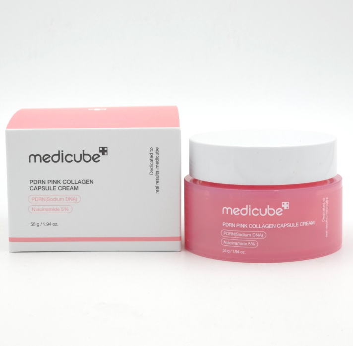 MEDICUBE PDRN Pink Collagen Capsule Cream 55 GR | Crema facial reafirmante y regeneradora
