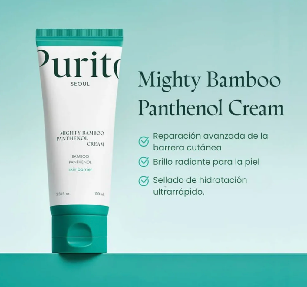 PURITO SEOUL - Mighty Bamboo Panthenol Cream 100 ML | Crema Hidratante Y Calmante