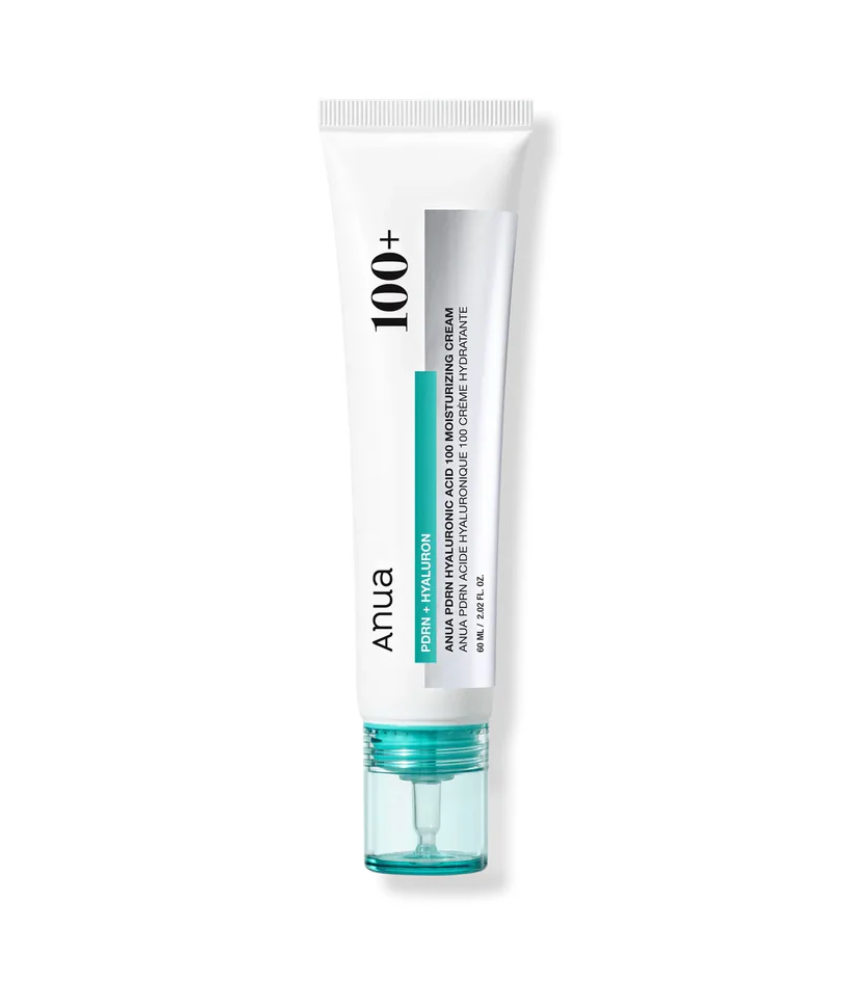 ANUA - PDRN Hyaluronic Acid 100 Moisturizing Cream 60 ML | Crema Hidratante, Iluminadora y Reafirmante