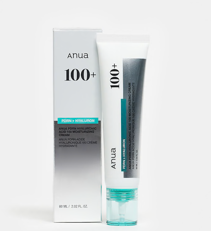 ANUA - PDRN Hyaluronic Acid 100 Moisturizing Cream 60 ML | Crema Hidratante, Iluminadora y Reafirmante