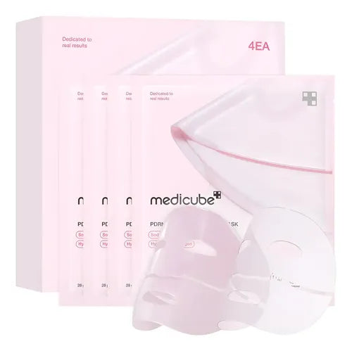 MEDICUBE - PDRN Pink Collagen Gel Mask CAJA X4 | Mascarilla Antiedad E Hidratante