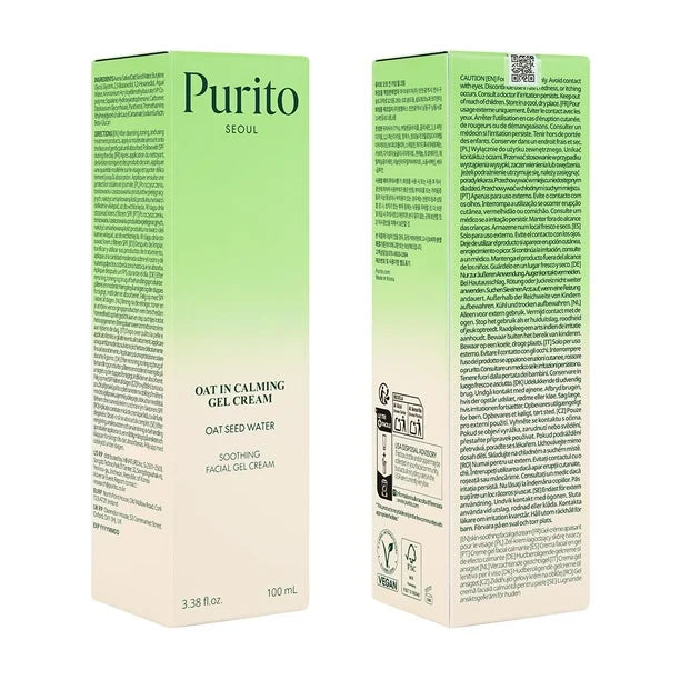 PURITO SEOUL - Crema Facial Oat-In Calming Gel Cream 100ML | Hidratante facial calmante